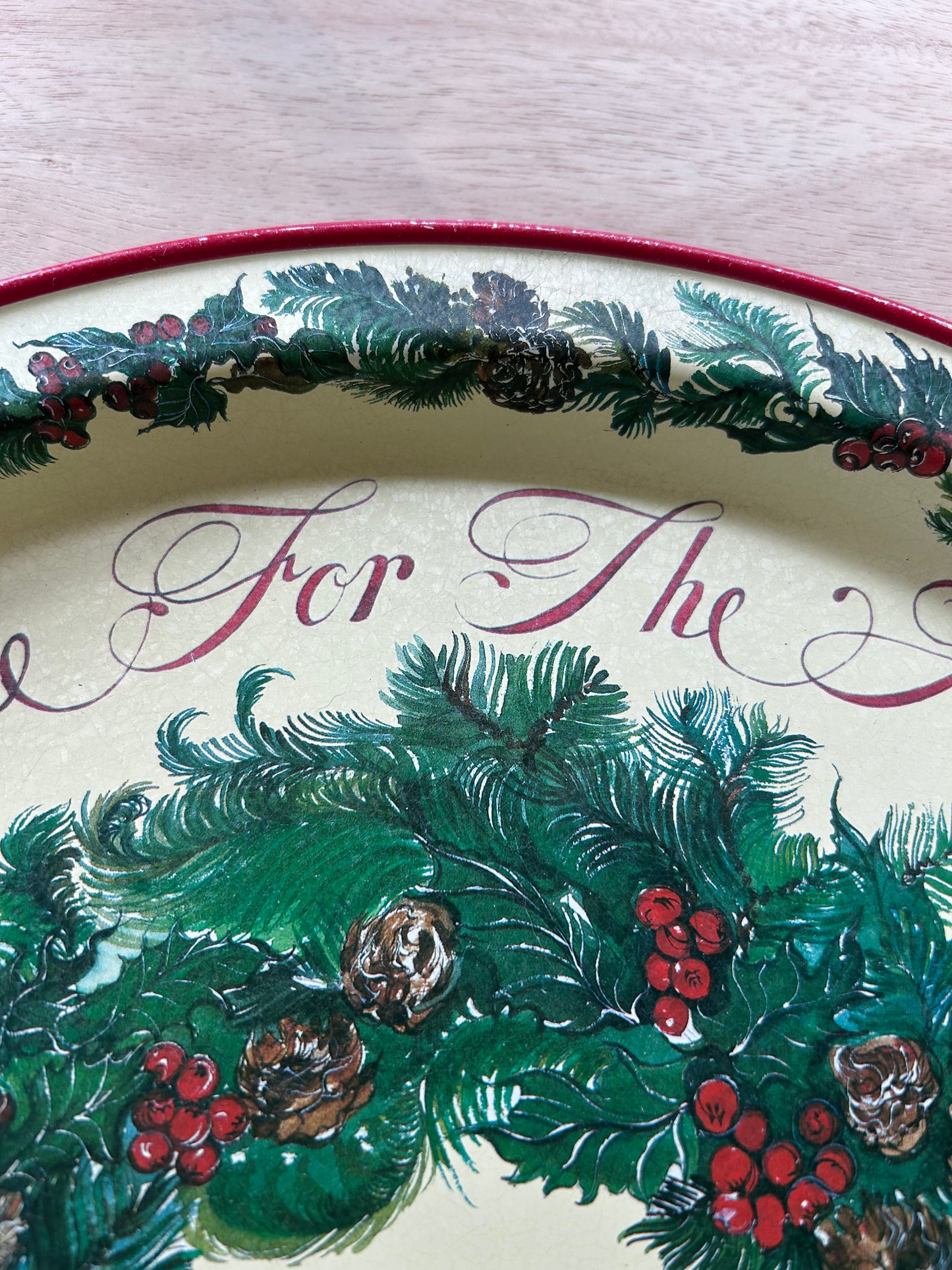 Vintage Tray- home for the holidays