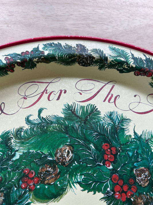 Vintage Tray- home for the holidays