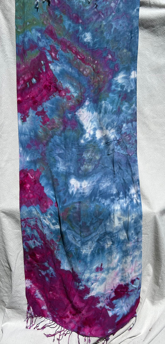 Purple  and deep blue scarf (#6)